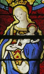 Fenster mit Darstellung der Jungfrau und des Kindes, ca. 1495